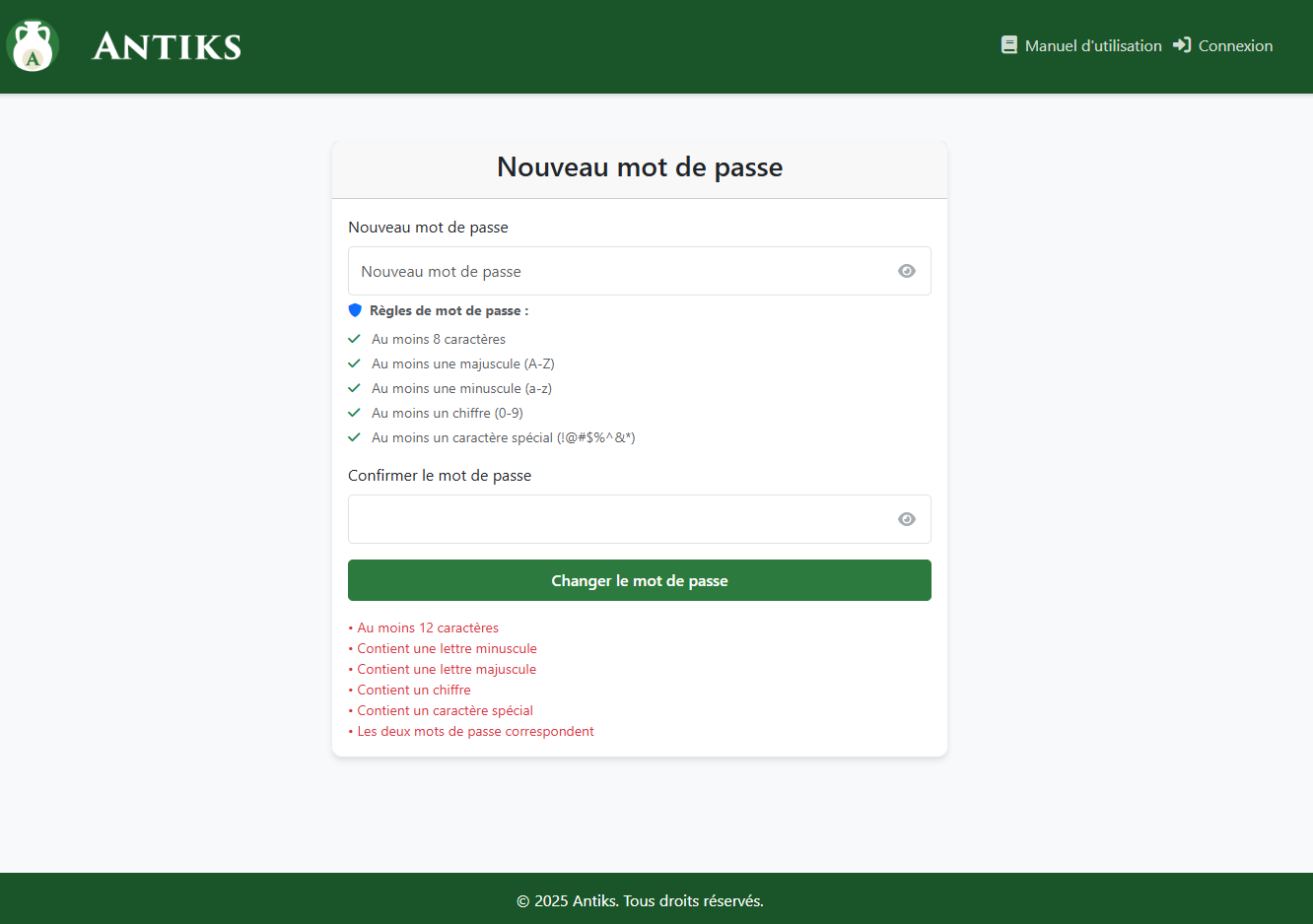 Définir mot de passe PC