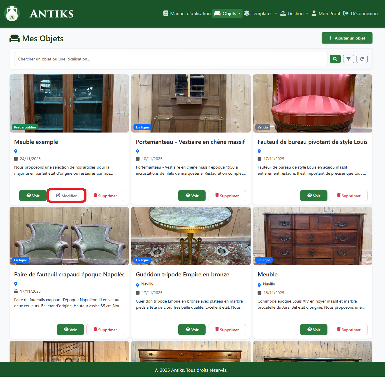 Accès modification PC