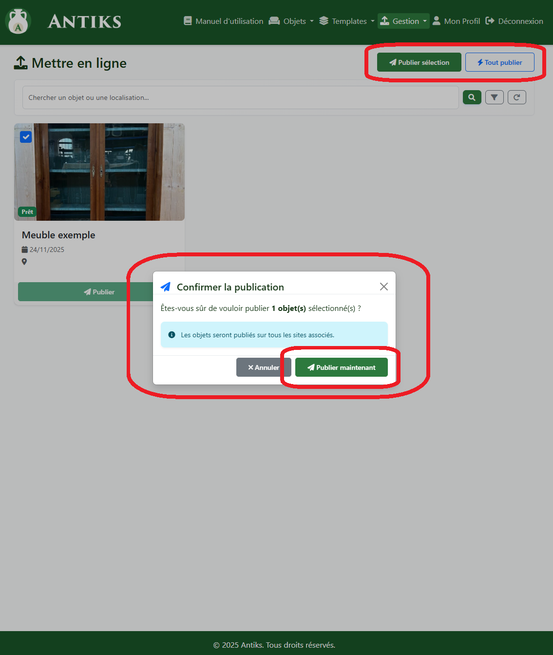 Confirmation publication PC