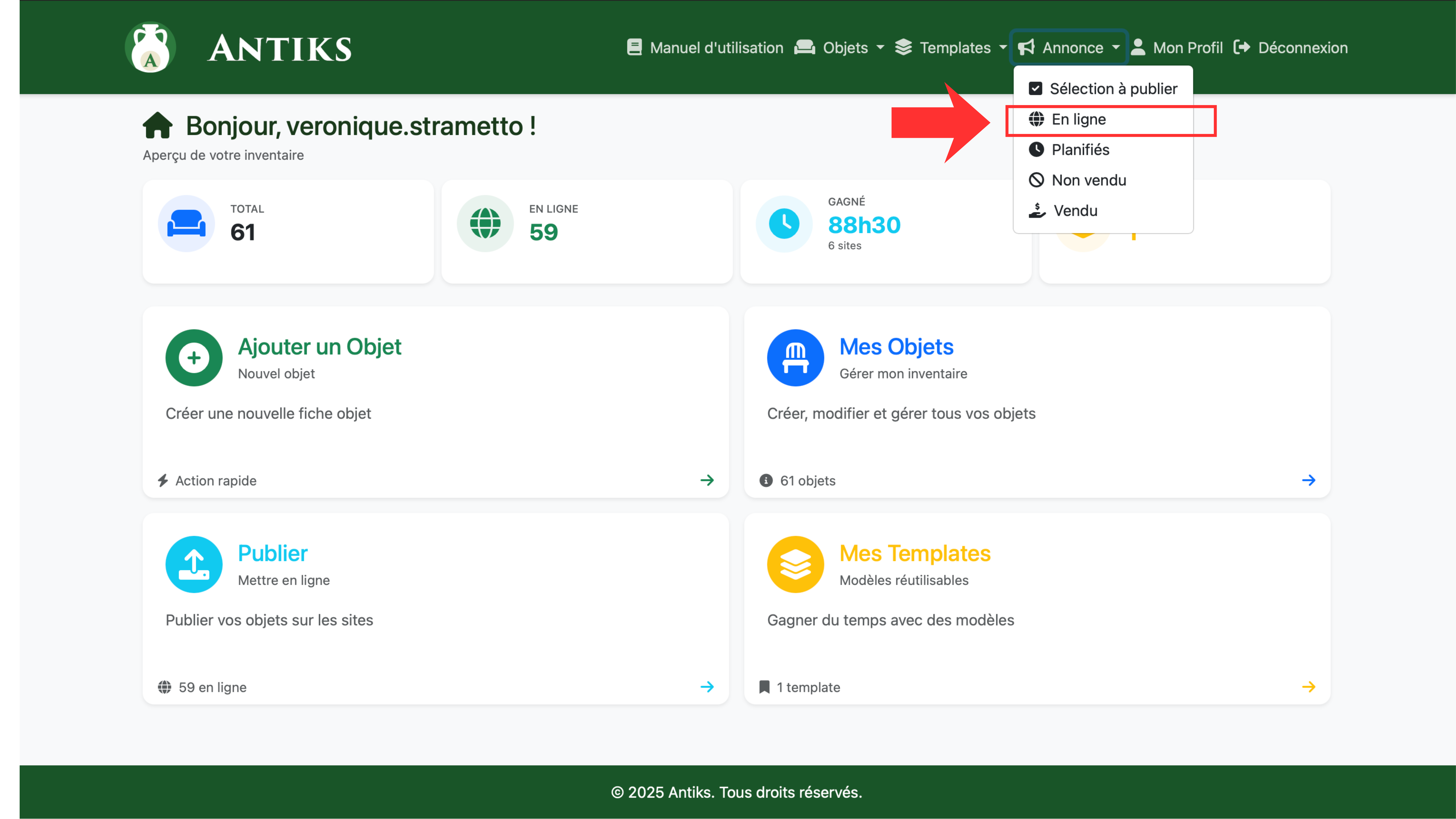Accéder aux annonces en ligne - PC